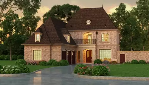 image of french country house plan 4892